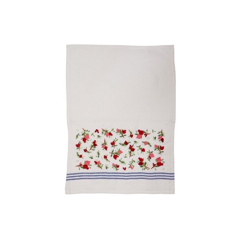 Embroidered Pomegranate Set of 3 Netilat Yadayim Towels by Yair Emanue