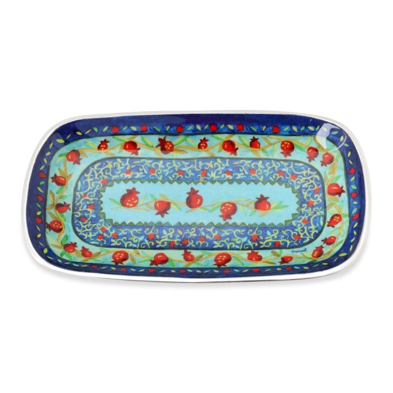Aluminum Pomegranate Serving Tray by Yair Emanuel