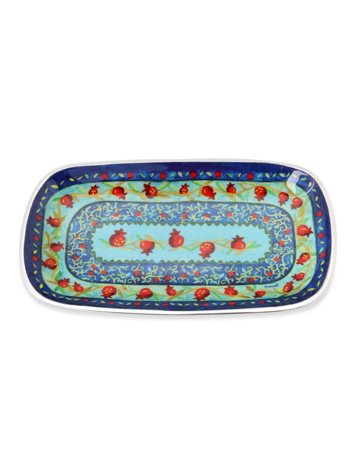 Aluminum Pomegranate Serving Tray by Yair Emanuel