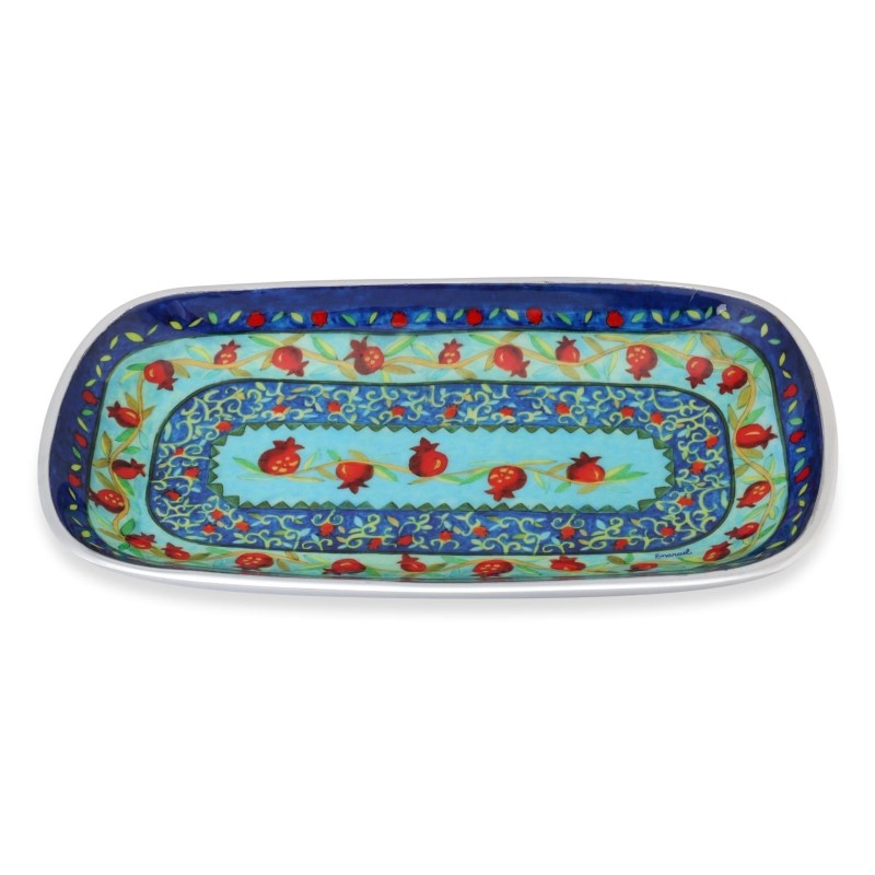 Aluminum Pomegranate Serving Tray by Yair Emanuel