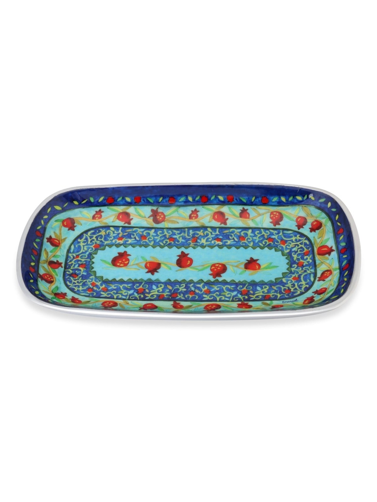 Aluminum Pomegranate Serving Tray by Yair Emanuel