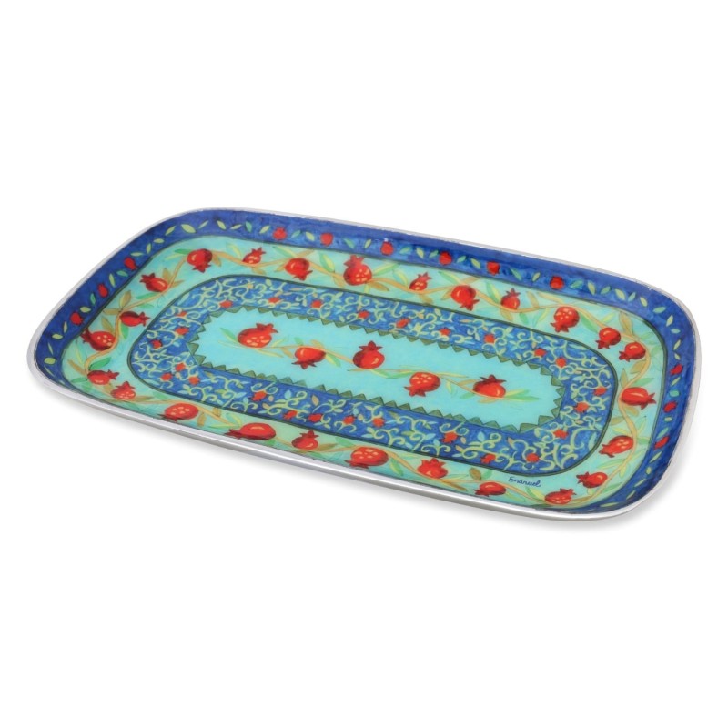 Aluminum Pomegranate Serving Tray by Yair Emanuel