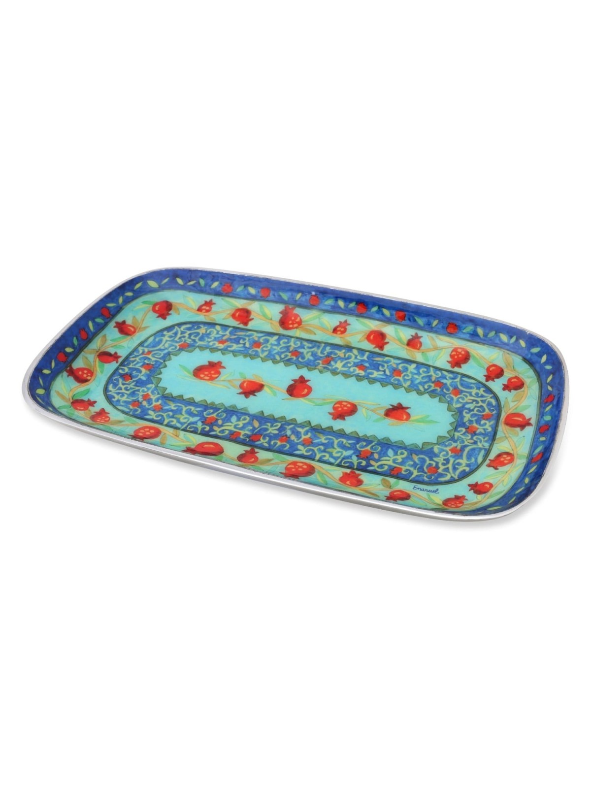 Aluminum Pomegranate Serving Tray by Yair Emanuel