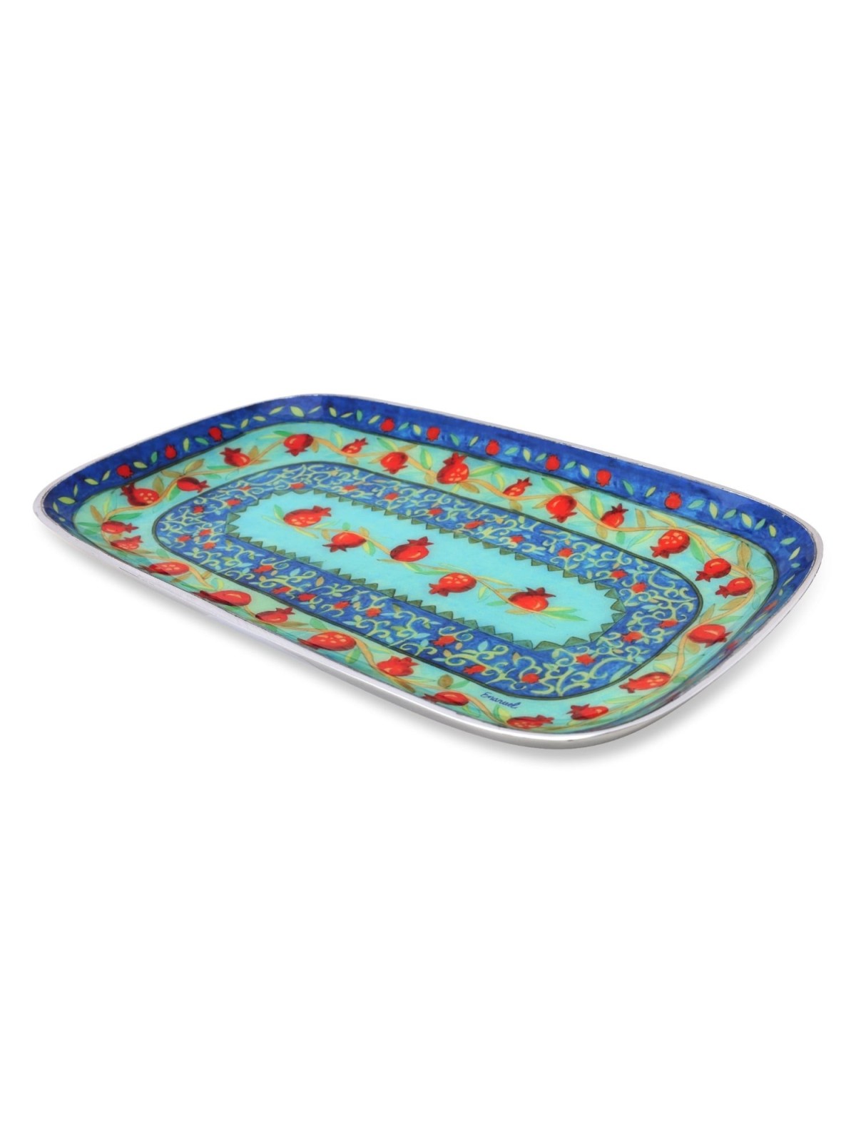 Aluminum Pomegranate Serving Tray by Yair Emanuel