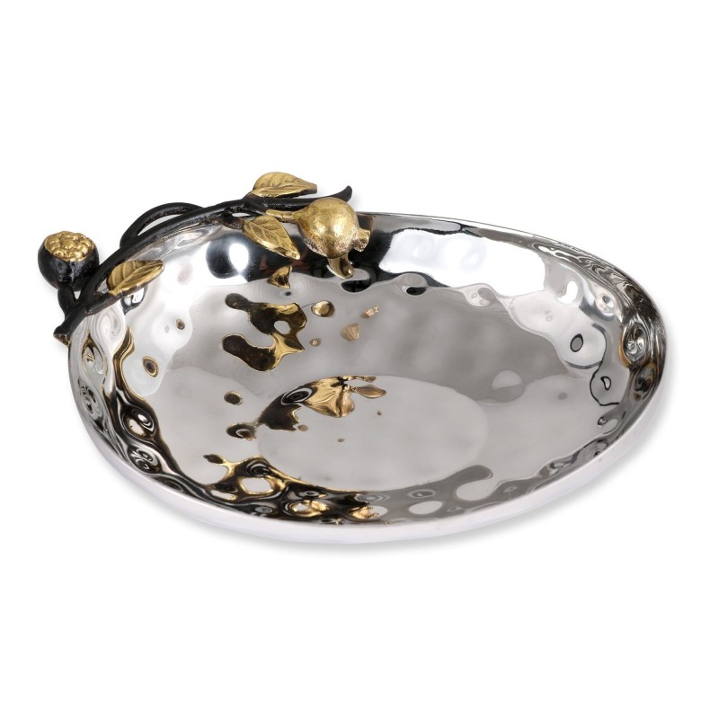 Yair Emanuel Stainless Steel Pomegranate Haroset Bowl - Oval
