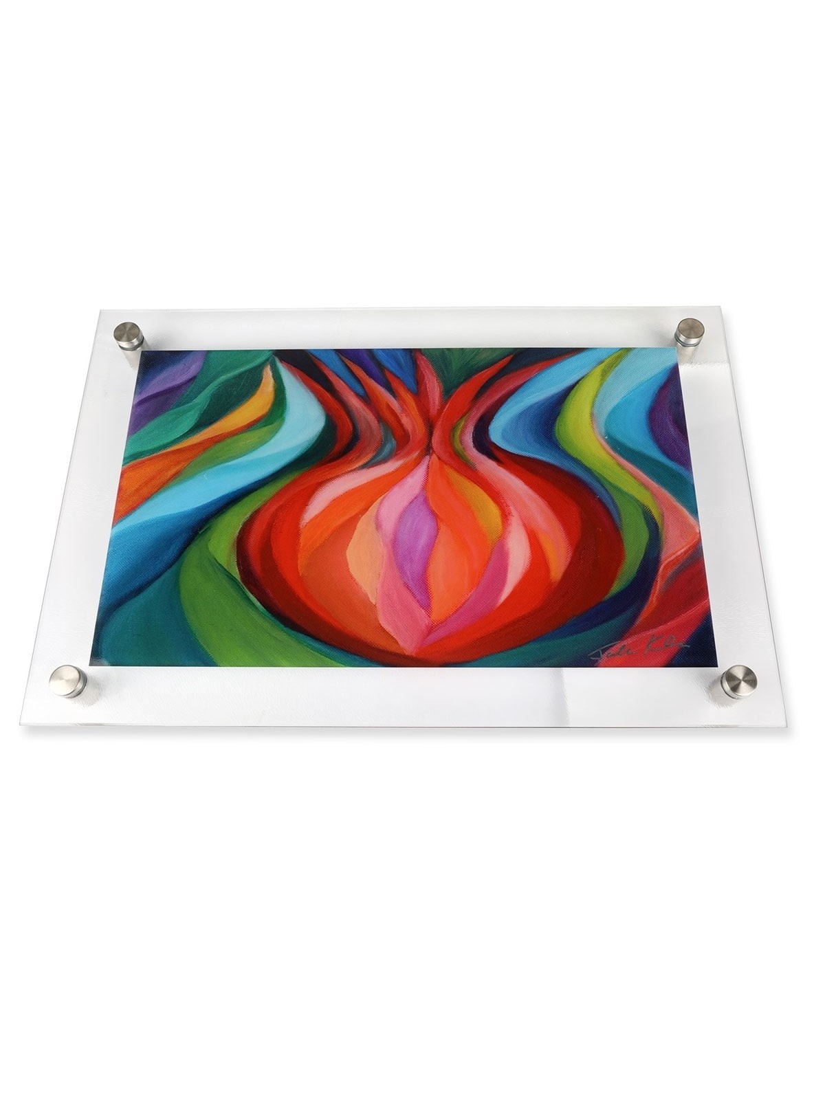 Jordana Klein Pomegranate Large Glass Challah Tray