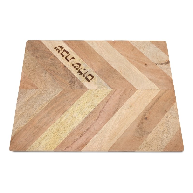 Chevron Pattern Natural Wooden Challah by Yair Emanuel