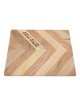 Chevron Pattern Natural Wooden Challah by Yair Emanuel
