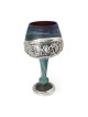 'Jerusalem' Ceramic and Sterling Silver-Plated Kiddush Cup With Ancien