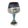 'Jerusalem' Ceramic and Sterling Silver-Plated Kiddush Cup With Ancien