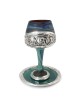 'Jerusalem' Ceramic and Sterling Silver-Plated Kiddush Cup With Ancien