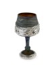 'Jerusalem' Ceramic and Sterling Silver-Plated Kiddush Cup With Ancien