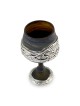 'Jerusalem' Ceramic and Sterling Silver-Plated Kiddush Cup With Ancien