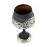 'Jerusalem' Ceramic and Sterling Silver-Plated Kiddush Cup With Ancien