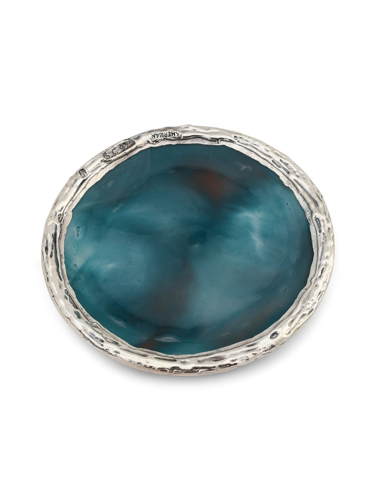 'Jerusalem' Ceramic and Sterling Silver-Plated Kiddush Cup With Ancien