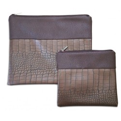 Faux Leather Tallit and Tefillin Bag Set Ch... | Talit & Tefillin Bags