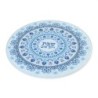Shabbat and Yom Tov Glass Pomegranate Trivet - Blue