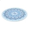 Shabbat and Yom Tov Glass Pomegranate Trivet - Blue