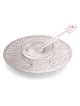 Dorit Judaica Stainless Steel & Glass Honey Dish for Rosh Hashanah- Mo