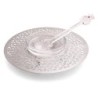 Dorit Judaica Stainless Steel & Glass Honey Dish for Rosh Hashanah- Mo