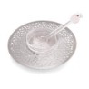 Dorit Judaica Stainless Steel & Glass Honey Dish for Rosh Hashanah- Mo