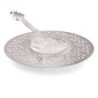 Dorit Judaica Stainless Steel & Glass Honey Dish for Rosh Hashanah- Mo