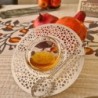 Dorit Judaica Stainless Steel & Glass Honey Dish for Rosh Hashanah- Mo