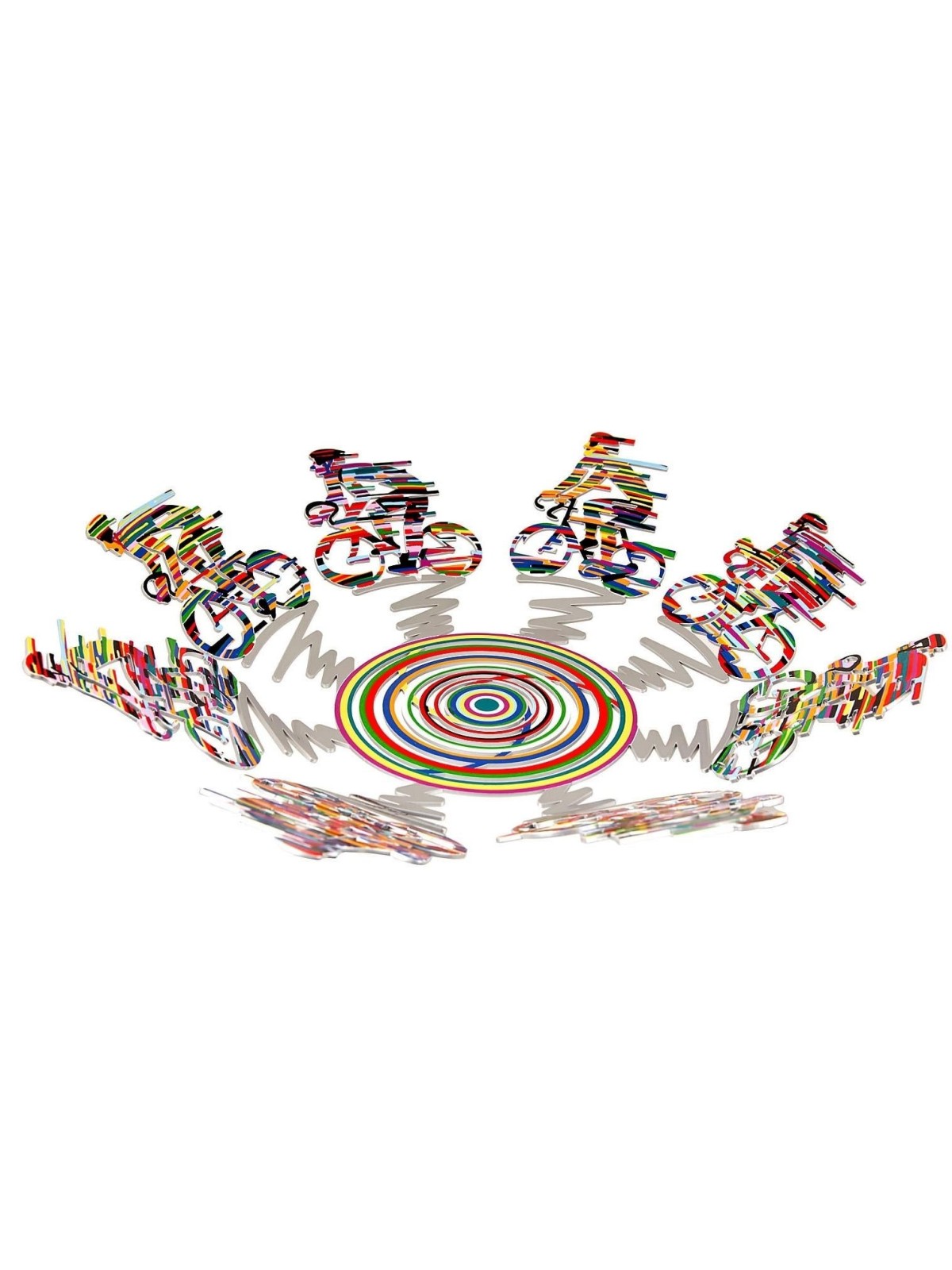 David Gerstein Signed Sculpture - Cyclists Bowl