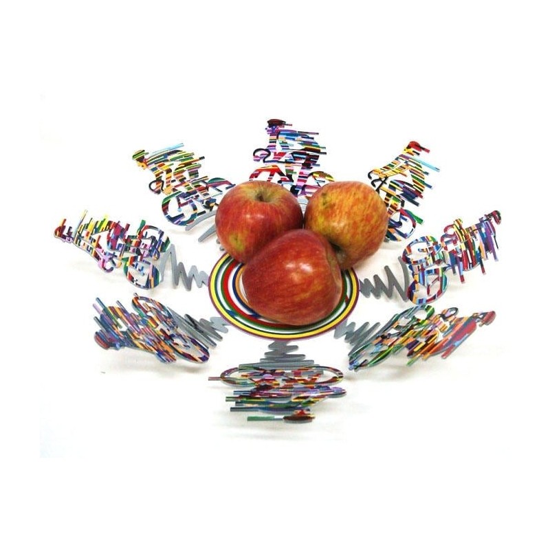 David Gerstein Signed Sculpture - Cyclists Bowl