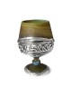 Handmade Ceramic and Sterling Silver-Plated 'Jerusalem' Kiddush Cup