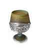 Handmade Ceramic and Sterling Silver-Plated 'Jerusalem' Kiddush Cup