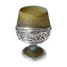 Handmade Ceramic and Sterling Silver-Plated 'Jerusalem' Kiddush Cup