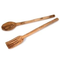 Olive Wood Salad Server Set