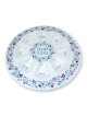Glass Rosh Hashanah Seder Plate with Floral and Pomegranate Design