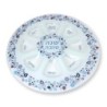 Glass Rosh Hashanah Seder Plate with Floral and Pomegranate Design
