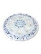 Glass Rosh Hashanah Seder Plate with Floral and Pomegranate Design