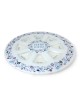 Glass Rosh Hashanah Seder Plate with Floral and Pomegranate Design