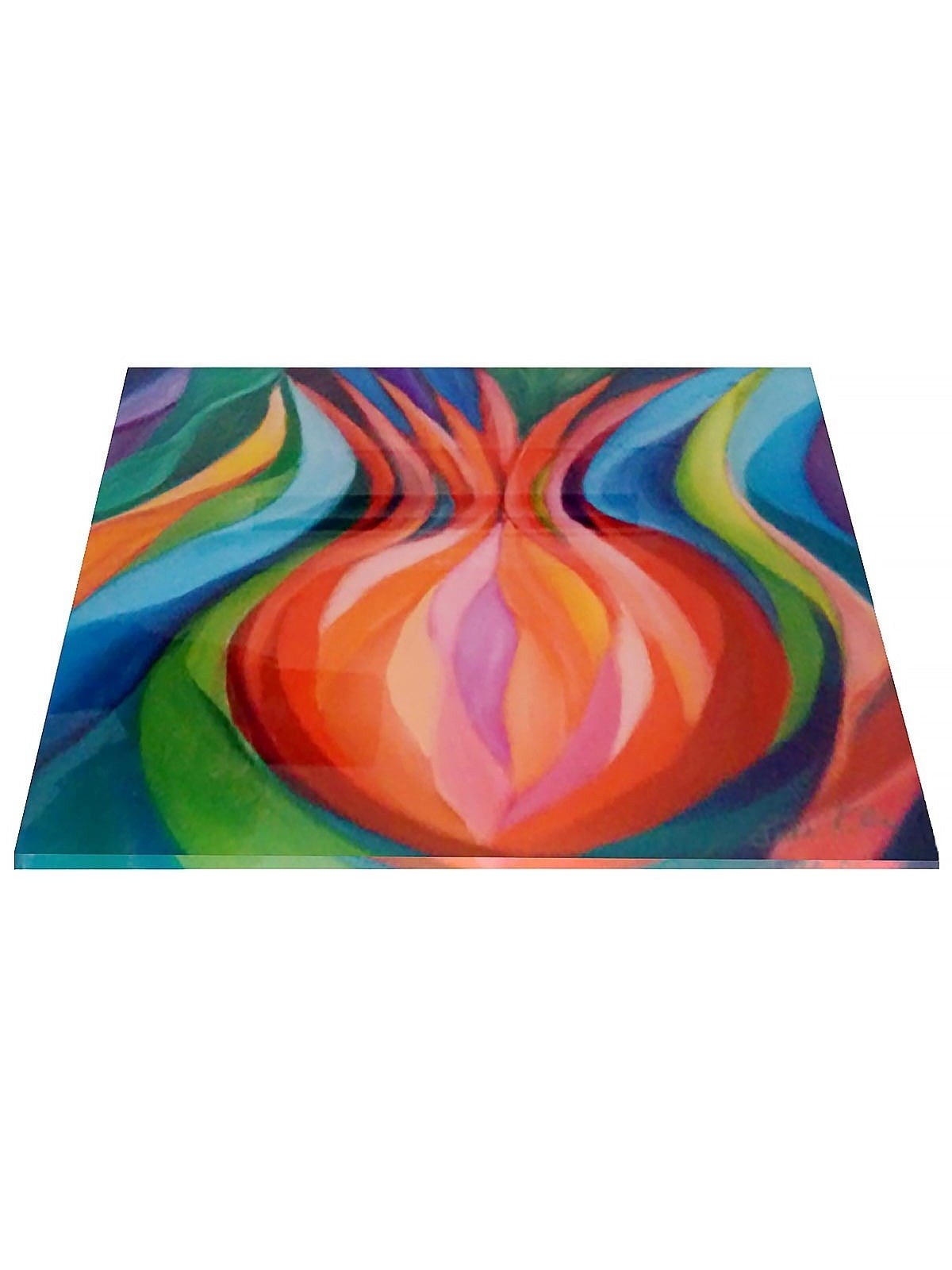 Jordana Klein Glass Challah Tray - Pomegranate