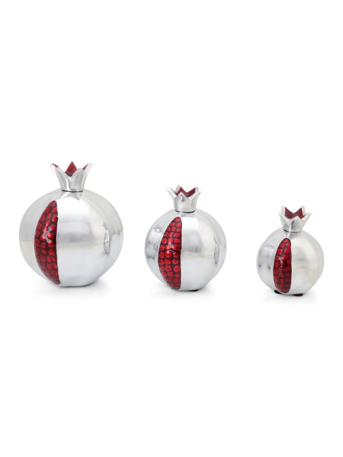Aluminum Silver and Red Pomegranate