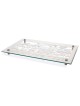 Designer Glass and Stainless Steel Challah Board by Dorit Judaica