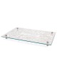Designer Glass and Stainless Steel Challah Board by Dorit Judaica