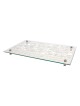 Designer Glass and Stainless Steel Challah Board by Dorit Judaica