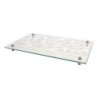 Designer Glass and Stainless Steel Challah Board by Dorit Judaica