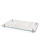 Designer Glass and Stainless Steel Challah Board by Dorit Judaica