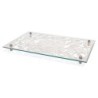 Designer Glass and Stainless Steel Challah Board by Dorit Judaica