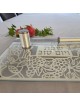 Designer Glass and Stainless Steel Challah Board by Dorit Judaica