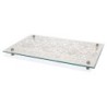 Designer Glass and Stainless Steel Challah Board by Dorit Judaica