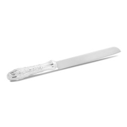 Silver-Plated Challah Knife 'Bellagio' Non-Serrated by Hazorfim
