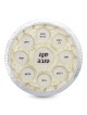 Hammered Aluminum and Enamel Rosh Hashanah Seder Plate
