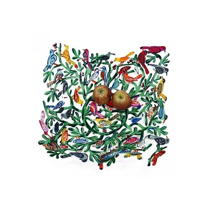 David Gerstein Signed Fruit Bowl Sculpture - Birds of the World